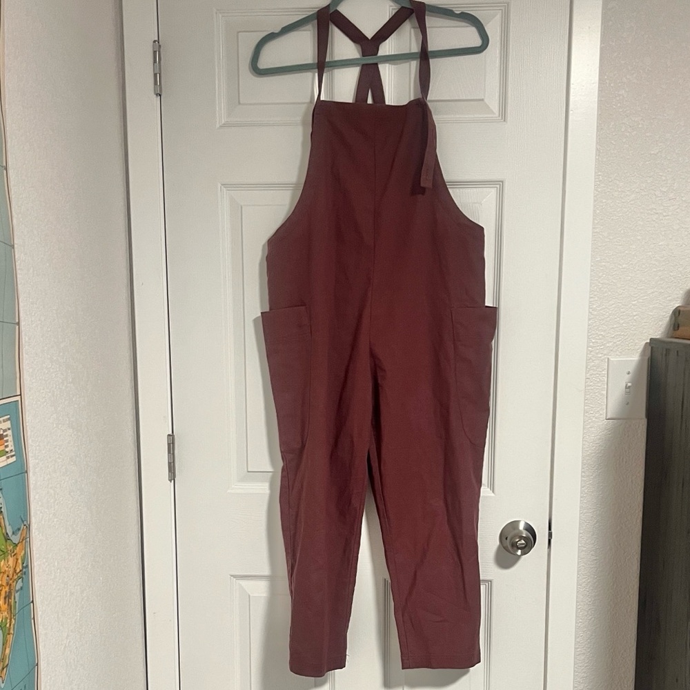 Burgundy Overalls